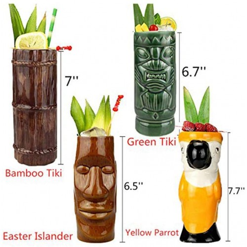 bicchieri da cocktail esotici e feste hawaiane 405 ml Tazze in ceramica hawaiana per feste Tiki 