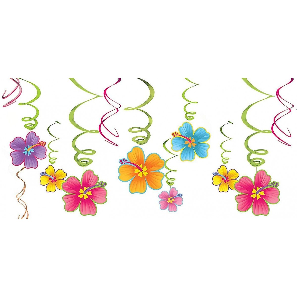 Festone con spirali di fiori hawaiana, decorazione per feste