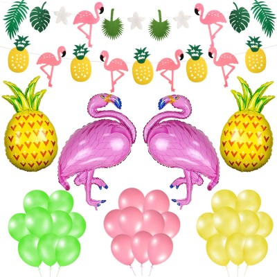 Set 35 decorazioni per festa Tropicale, palloncini e ghirlande