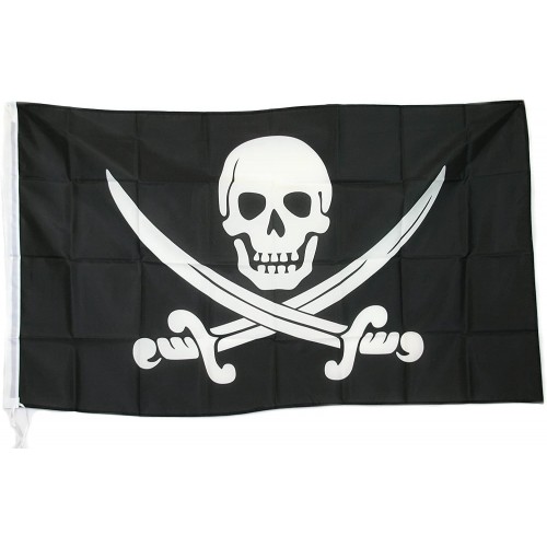 Bandiera Pirati dei Caraibi, Bucanieri, teschio con spade incrociate