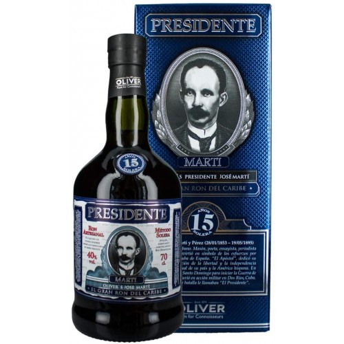 Rum Presidente invecchiato 15 anni, 700 ml, confezione regalo