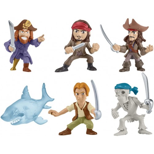Kit con 6 mini personaggi dei Pirati dei Caraibi, modellini giocattolo