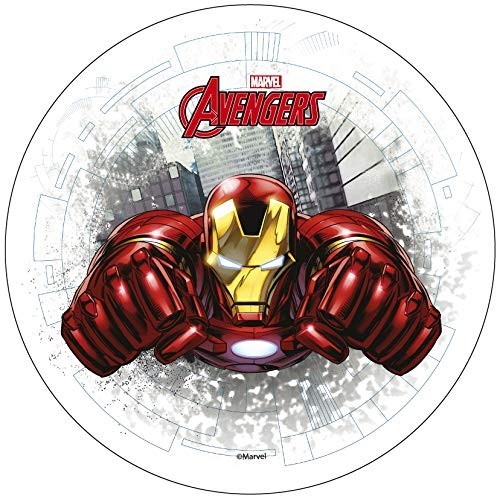 ironman001 da Personalizzare Partycolare Cialda per Torta Iron Man Tony Stark Avengers 