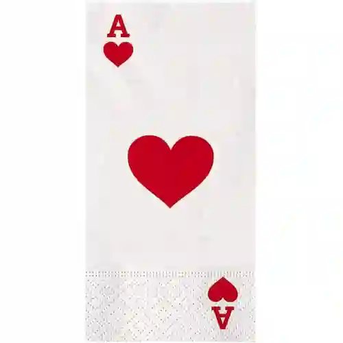 Confezione da 16 tovaglioli Poker da 22 x 11 cm, usa e getta, per feste