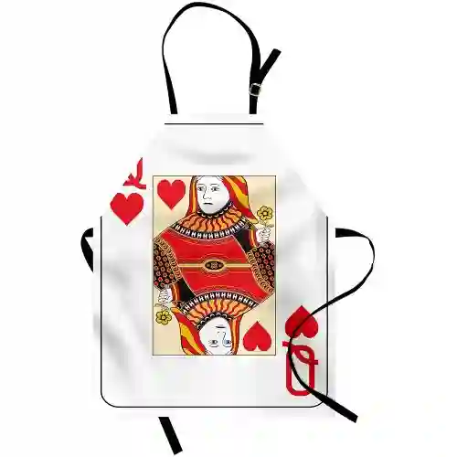 Grembiule da cucina, tema Regina di Poker, idea regalo