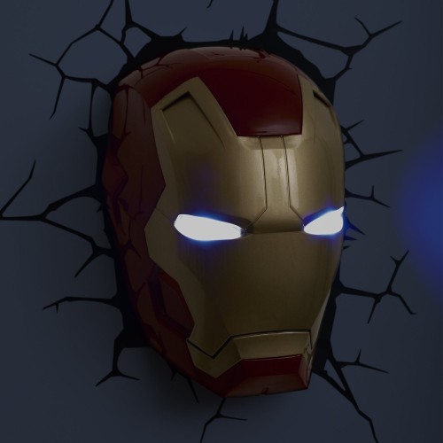3D Light Fx Marvel Iron Man Mask 3D Deco LED da Parete Produzione sospesa 