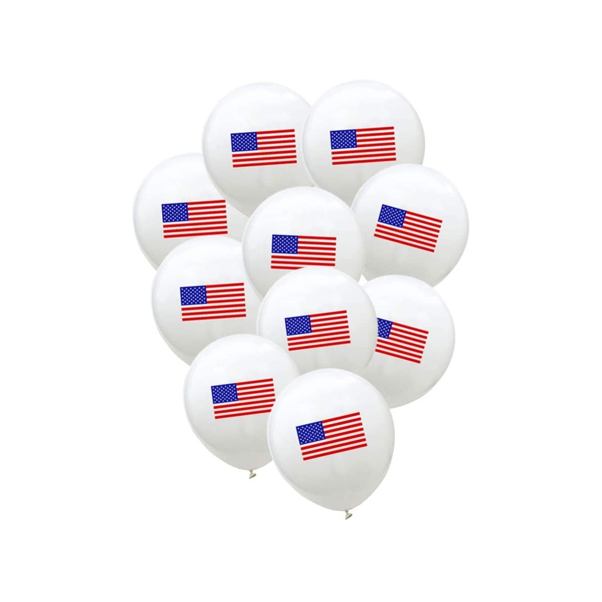Kit 10 palloncini USA, bandiera americana, in lattice