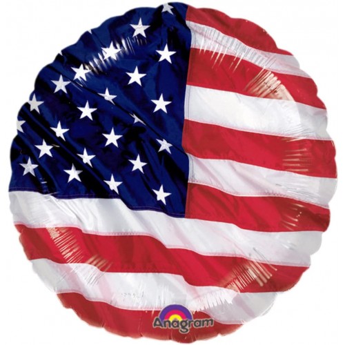 Pallone gonfiabile USA, bandiera americana, da 43 cm
