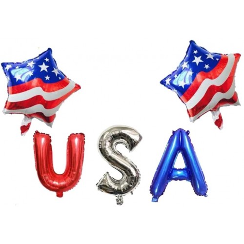 Kit da 5 palloncini tema Stati Uniti USA per American Party