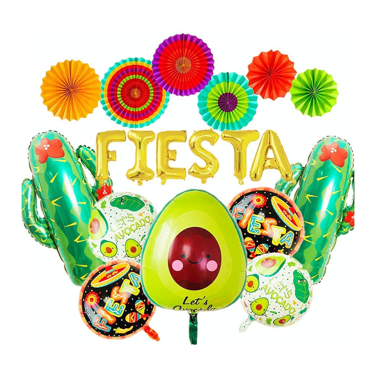 Set di 14 Decorazioni per Feste Messicane, palloncini e addobbi