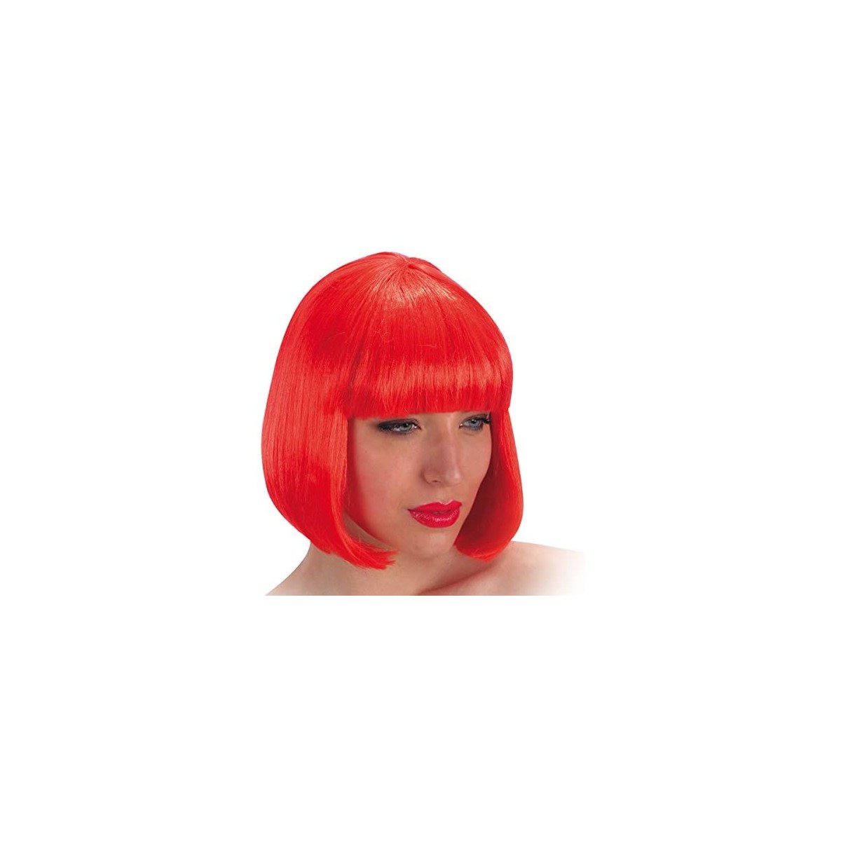 Parrucca Pin Up rossa con frangia, travestimenti anni 40