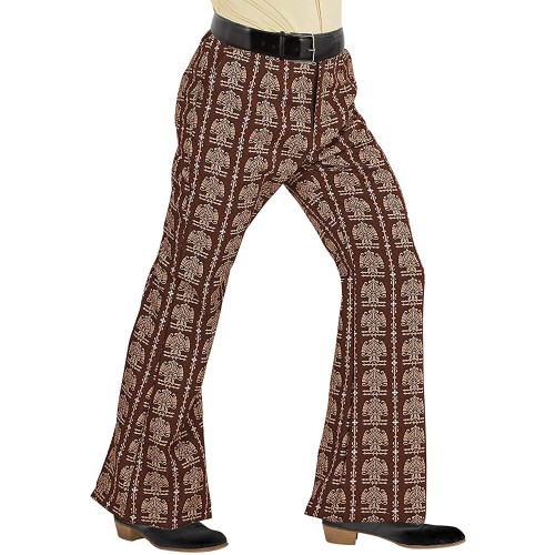 Pantaloni da uomo anni '70, con fantasia, per feste a tema