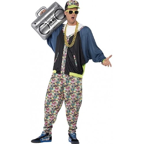 Costume stile Anni 80 Hip Hop Rapper, per adulti