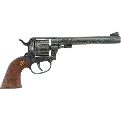 Pistola giocattolo da 12 colpi, 26 cm, stile Far West