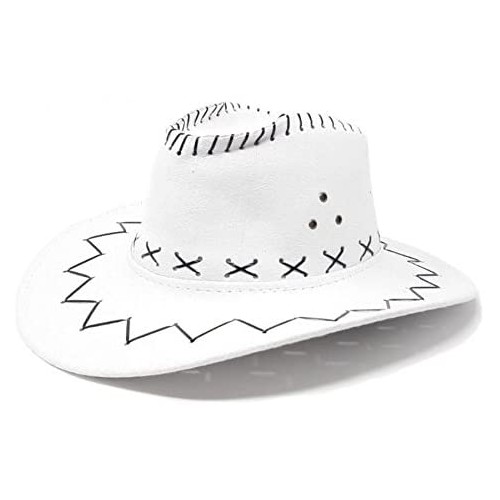 Cappello Cowboy o Cowgirl Bianco scamosciato, per travestimenti