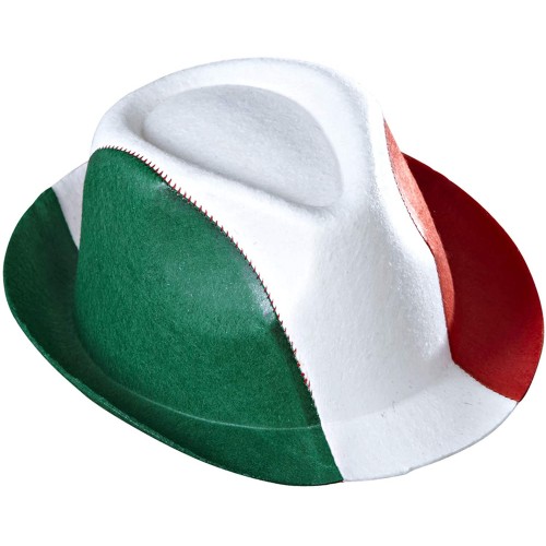 Cappello bandiera Tricolore Italia in feltro, per adulti, taglia unica