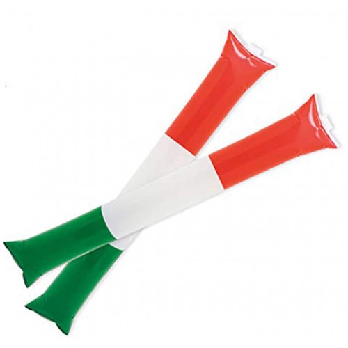 Set di 5 paia di palloni gonfiabili tricolore Italia, accessorio da stadio
