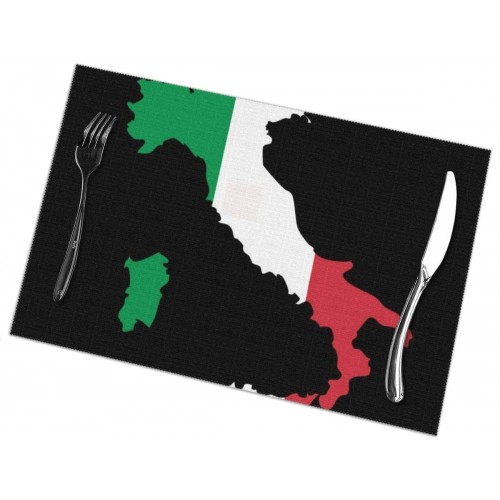 Set di 6 Tovagliette da pranzo Italia, tricolore