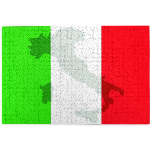 Puzzles Bandiera tricolore Italiana da 1000 Pezzi, 75 x 50cm, idea regalo