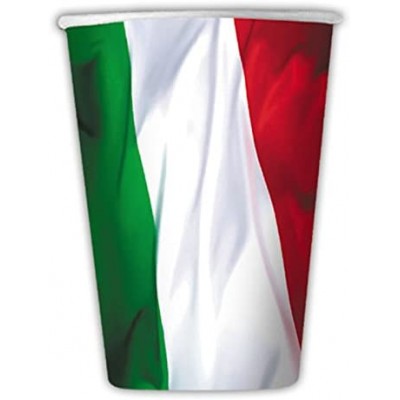 bicchieri carta bandiera italiana