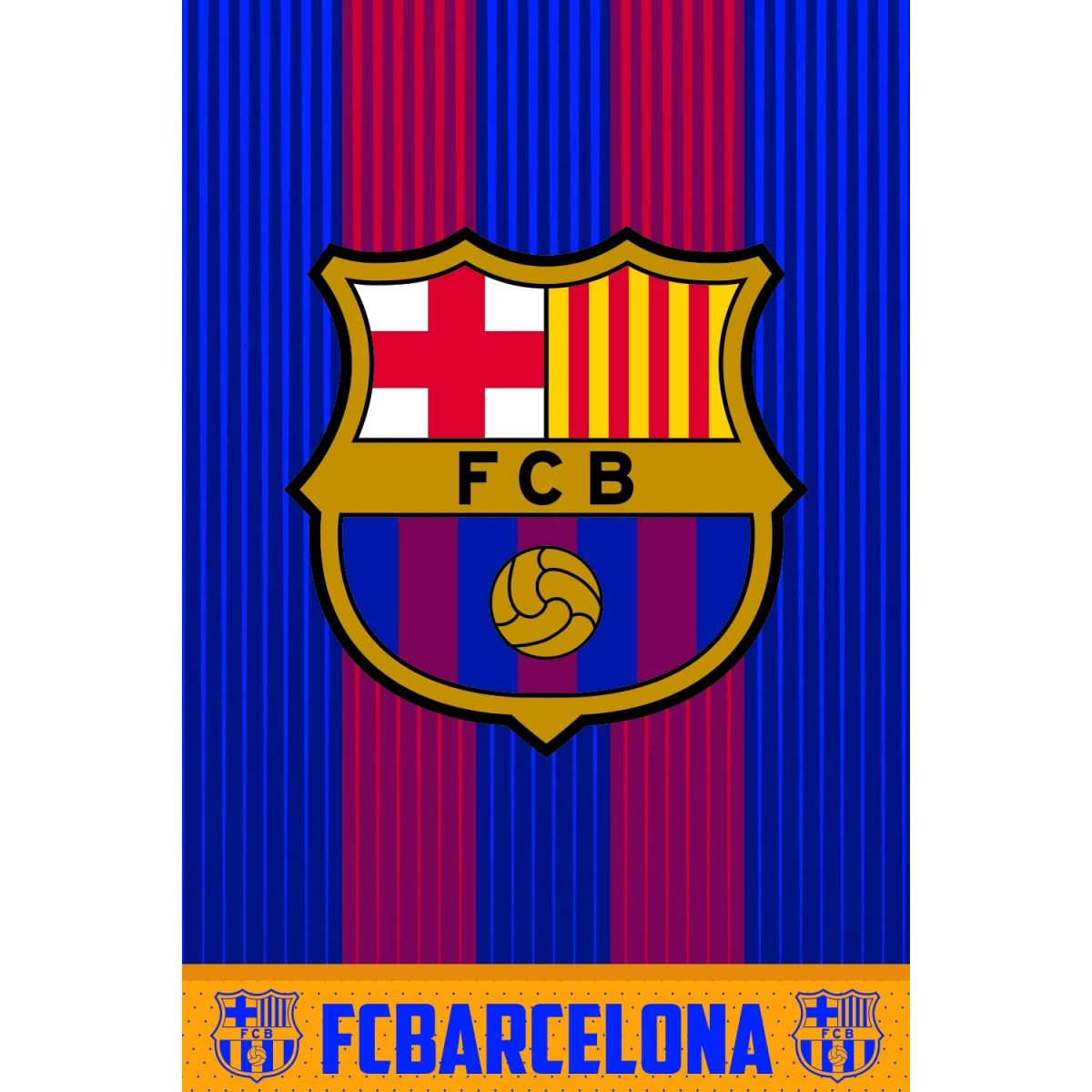 Coperta in pile F.C Barcelona, idea regalo, originale