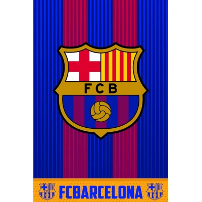 Coperta in pile F.C Barcelona, idea regalo, originale