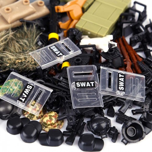50x statuine militare con accessori LEGO compatibile 