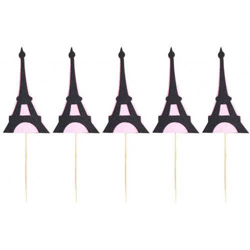 Set 10 Cake Topper Torre Eiffel, decorazioni per dolci