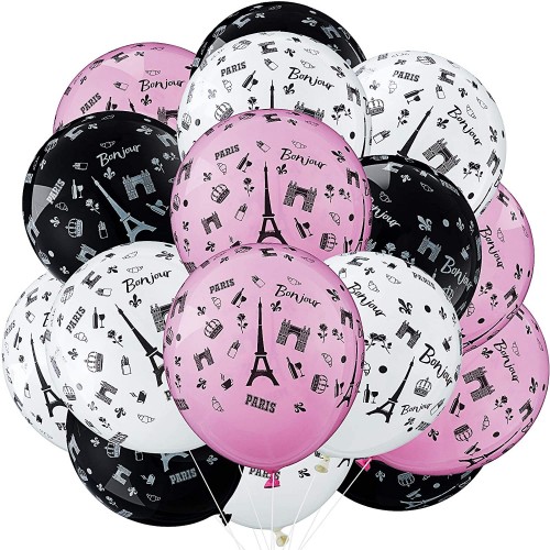 Set da 36 Palloncini Parigi in lattice, 3 colorazioni