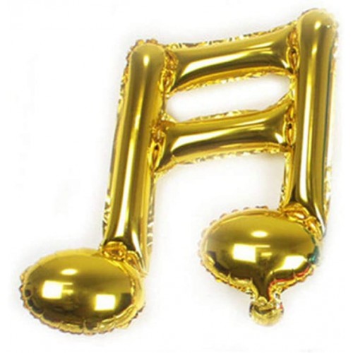 Palloncino in mylar Note Musicali, colore oro, da 45 cm