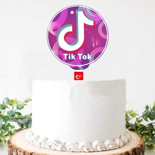 Set di 2 topper Tik Tok per torte di compleanno