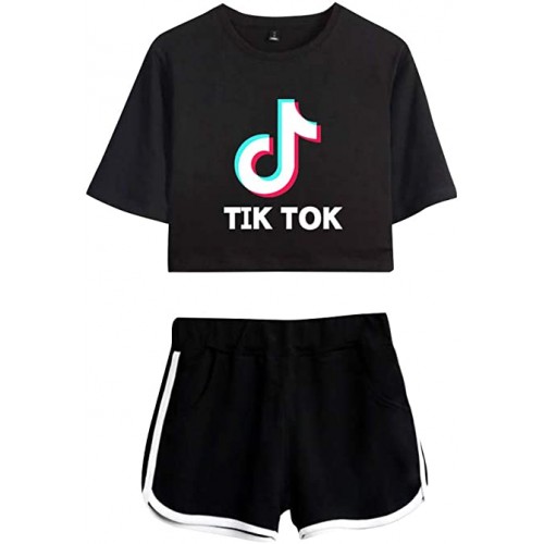 Maglietta e pantaloncino Tik Tok, set abbigliamento sportivo