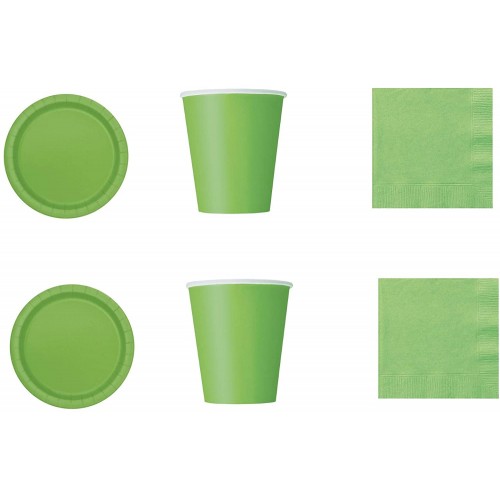 Kit per 20 persone monocolore verde chiaro, articoli per la tavola
