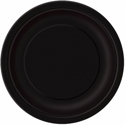 Set da 16 piatti neri in cartoncino da 23 cm, per feste a tema