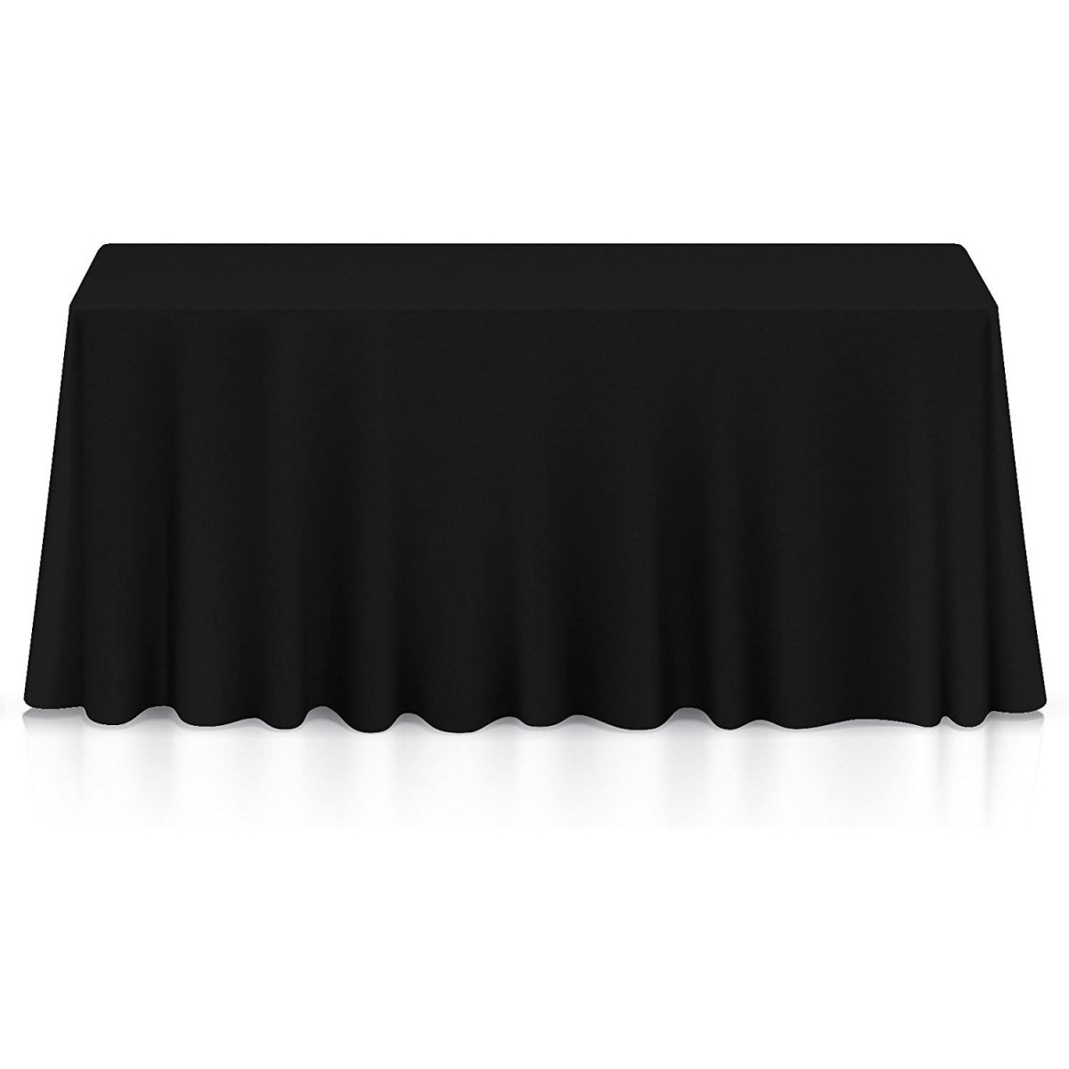 Tovaglia nera per feste, in cotone e nylon, da 360 x 177 cm