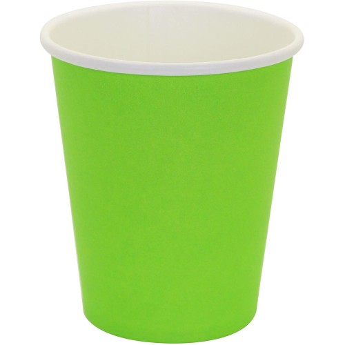 Set da 50 bicchieri verde chiaro, ecologici, compostabili