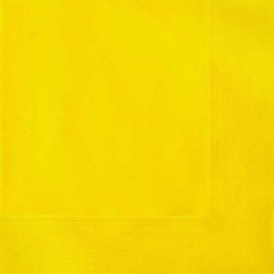 Set da 50 tovaglioli gialli, 16,5 x 16,5 cm, per feste