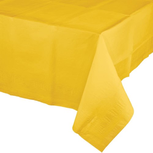 Tovaglia gialla di carta da 137 x 274 cm, accessorio per feste