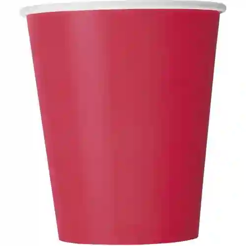 Set di 14 Bicchieri rossi in cartoncino, da 270 ml, per feste