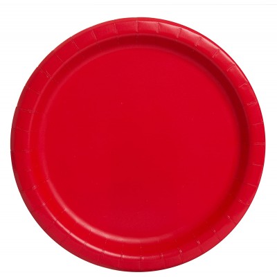 Set da 16 piatti rossi in cartoncino, per feste, da 23 cm