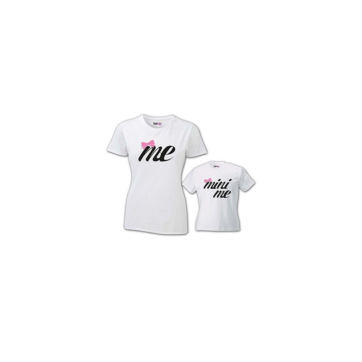 Coppia di T-Shirt Magliette Mamma E Figlio/Figlia Idea Regalo Festa della Mamma Mini Me T-Shirt Bianche Mamma e Femminuccia D