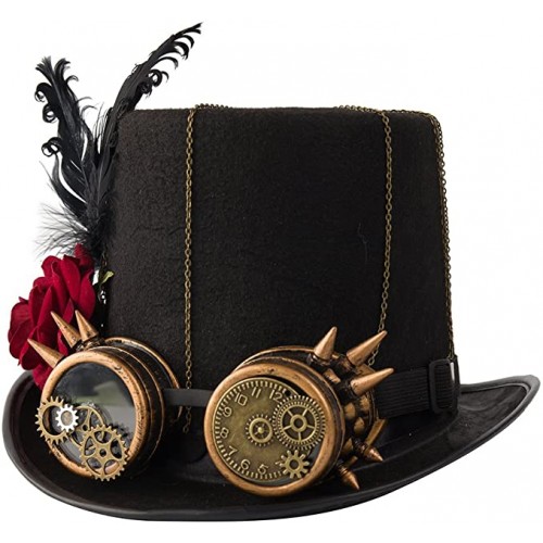 Cappello Steampunk da uomo, stile 800 vintage, da fantascienza