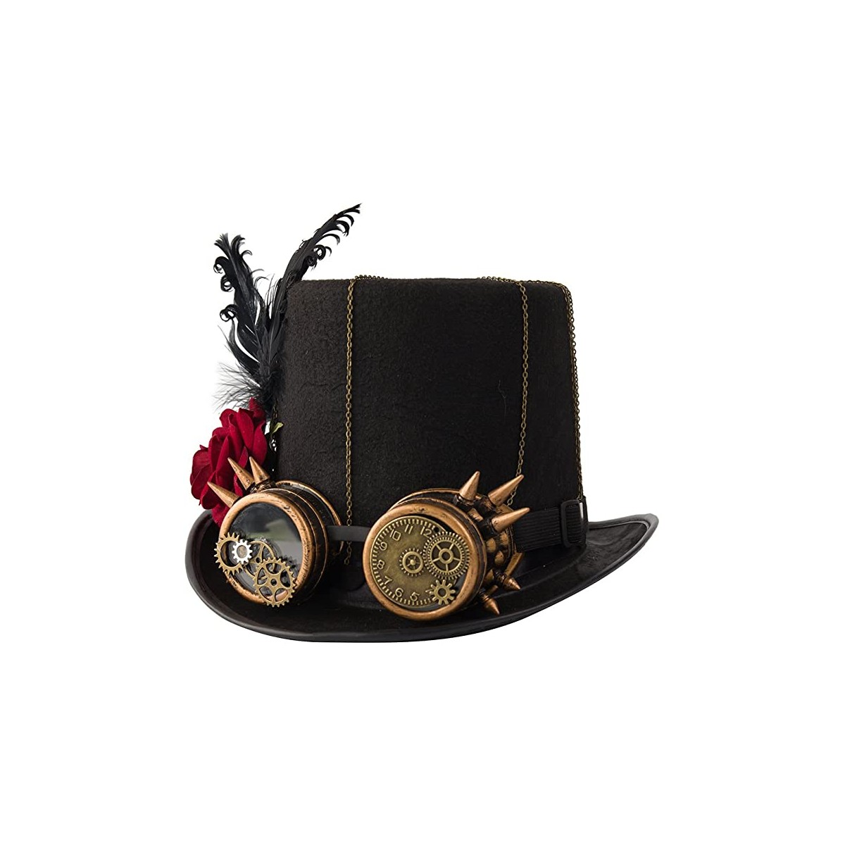 Cappello Steampunk da uomo, stile 800 vintage, da fantascienza
