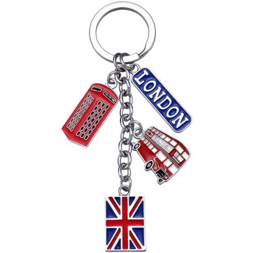Set 2 portachiavi Londra - Gran Bretagna, souvenir, idea regalo
