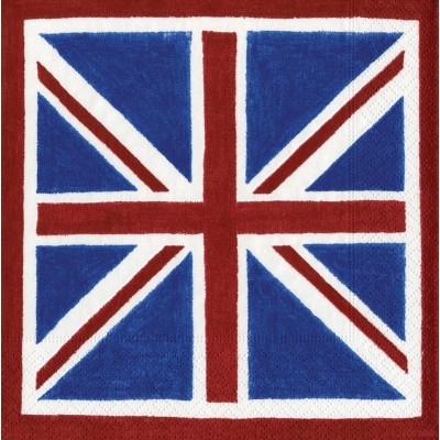 Set da 20 tovaglioli motivo bandiera Inglese, UK, per feste