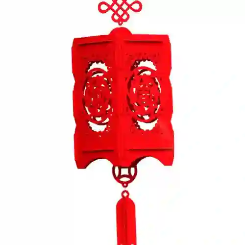 Lanterna Capodanno Cinese, in feltro, colore rosso, per feste