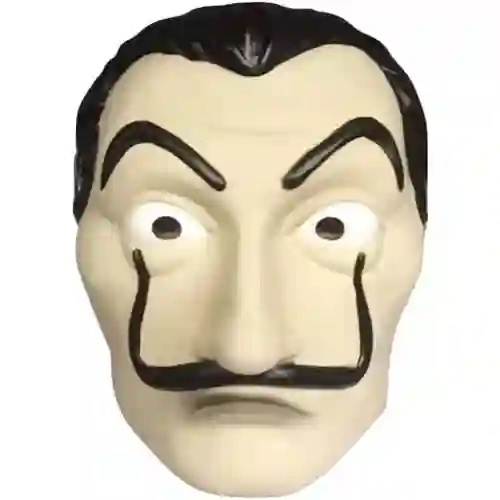 Maschera Salvador Dalì, in PVC - La casa di Carta Netflix, per travestimenti