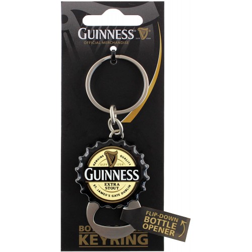 Portachiavi Guinness, con apri bottiglia, per barman