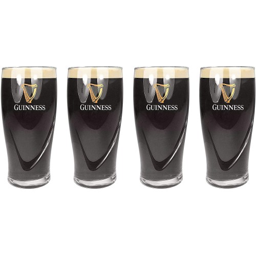 Set di 4 bicchieri da birra Guinness, 1 pinta da 568ml, per pub