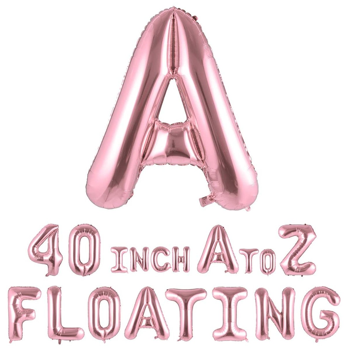 Palloncino lettera maxi oro / rosa da 81 cm, in alluminio